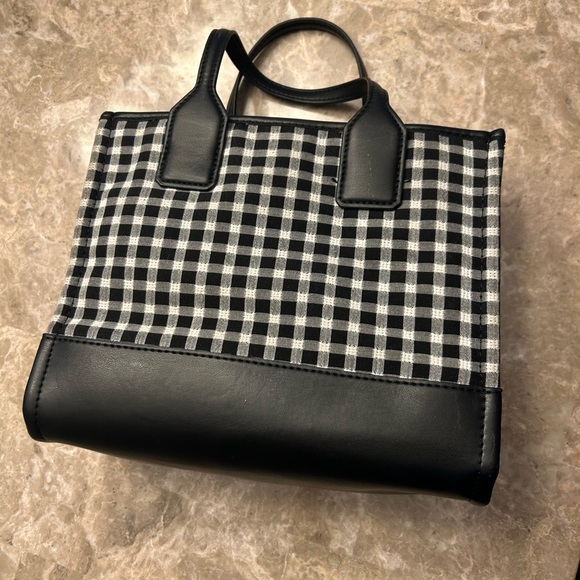 Kurt Geiger Monochrome Checkered Tote - Picture 5 of 9